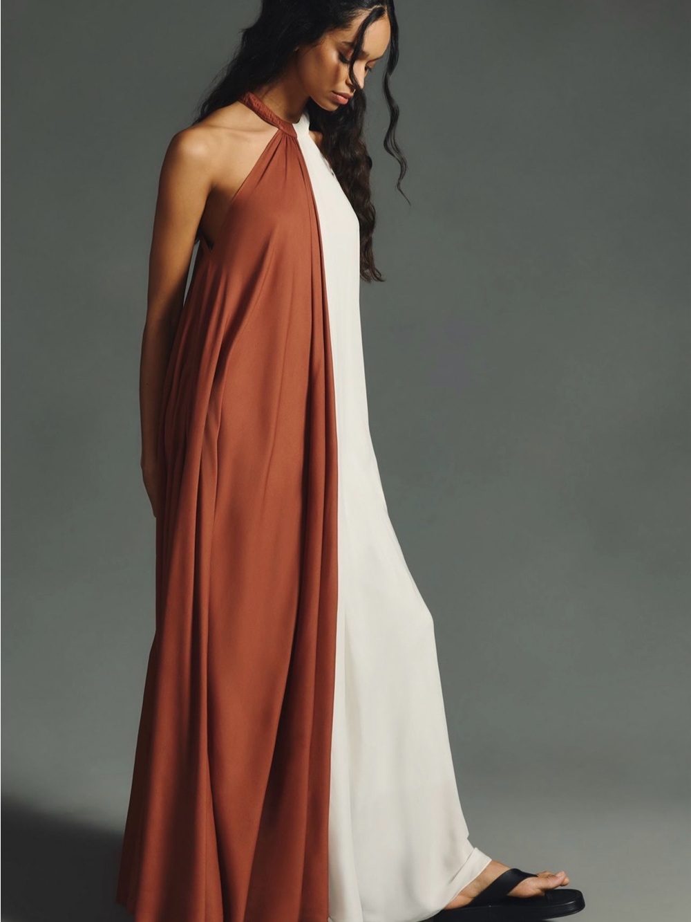 Let Me Be Colorblock halter dress